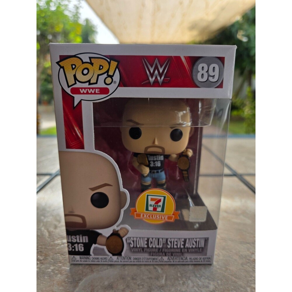Funko Pop WWE Stone Cold Steve Austin #89 7-Eleven Exclusive Two Belts